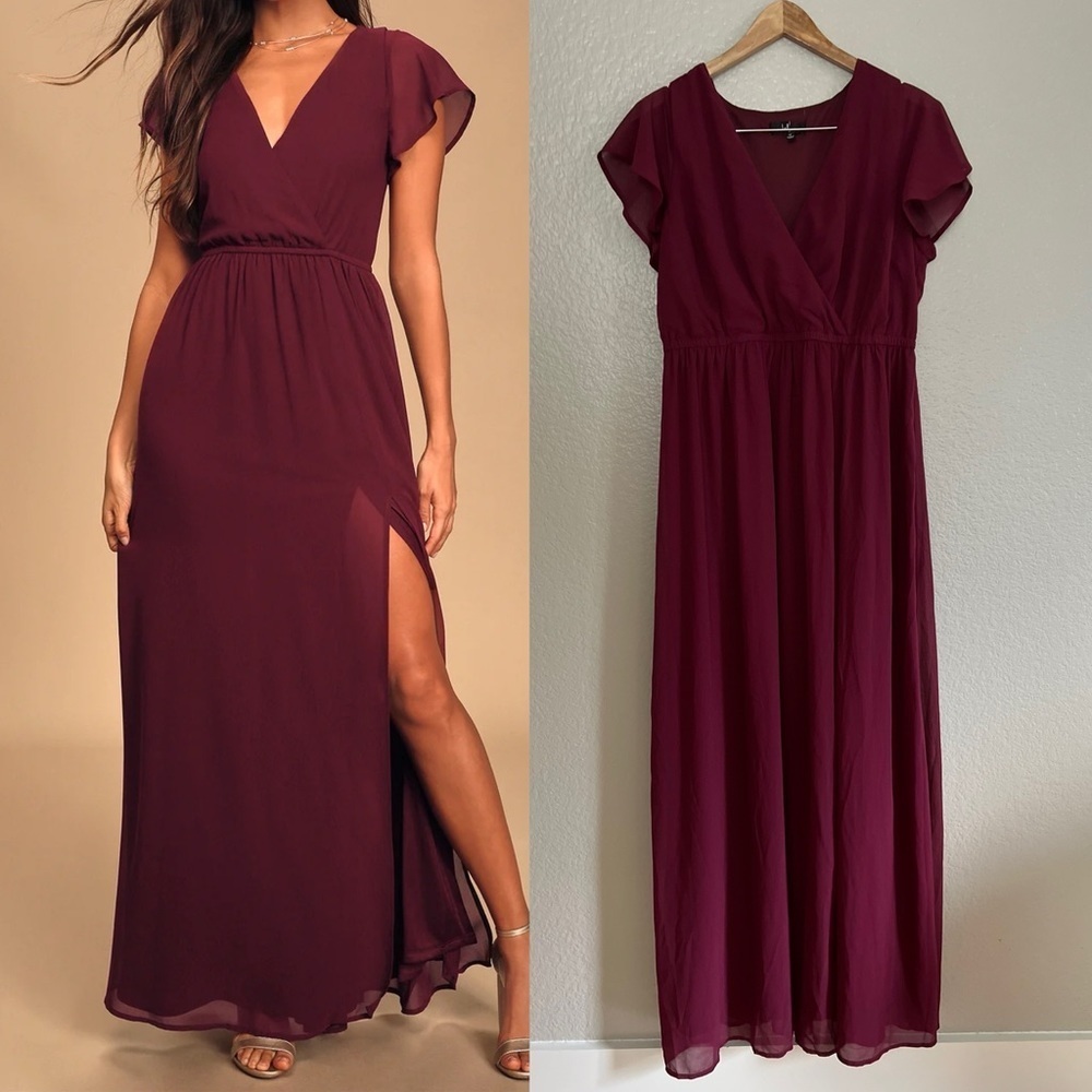 Moment Burgundy Maxi Dress 1XL